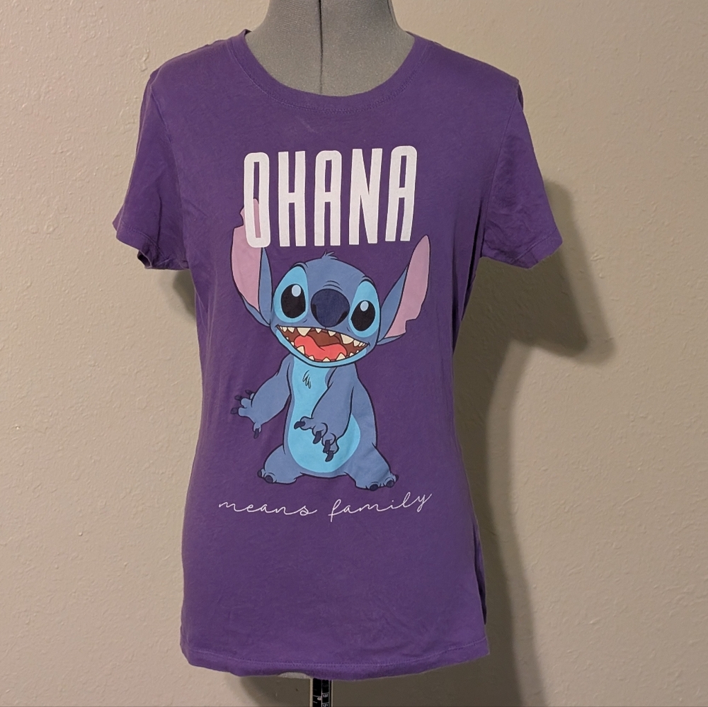 Purple Disney Stitch Graphic TShirt Small